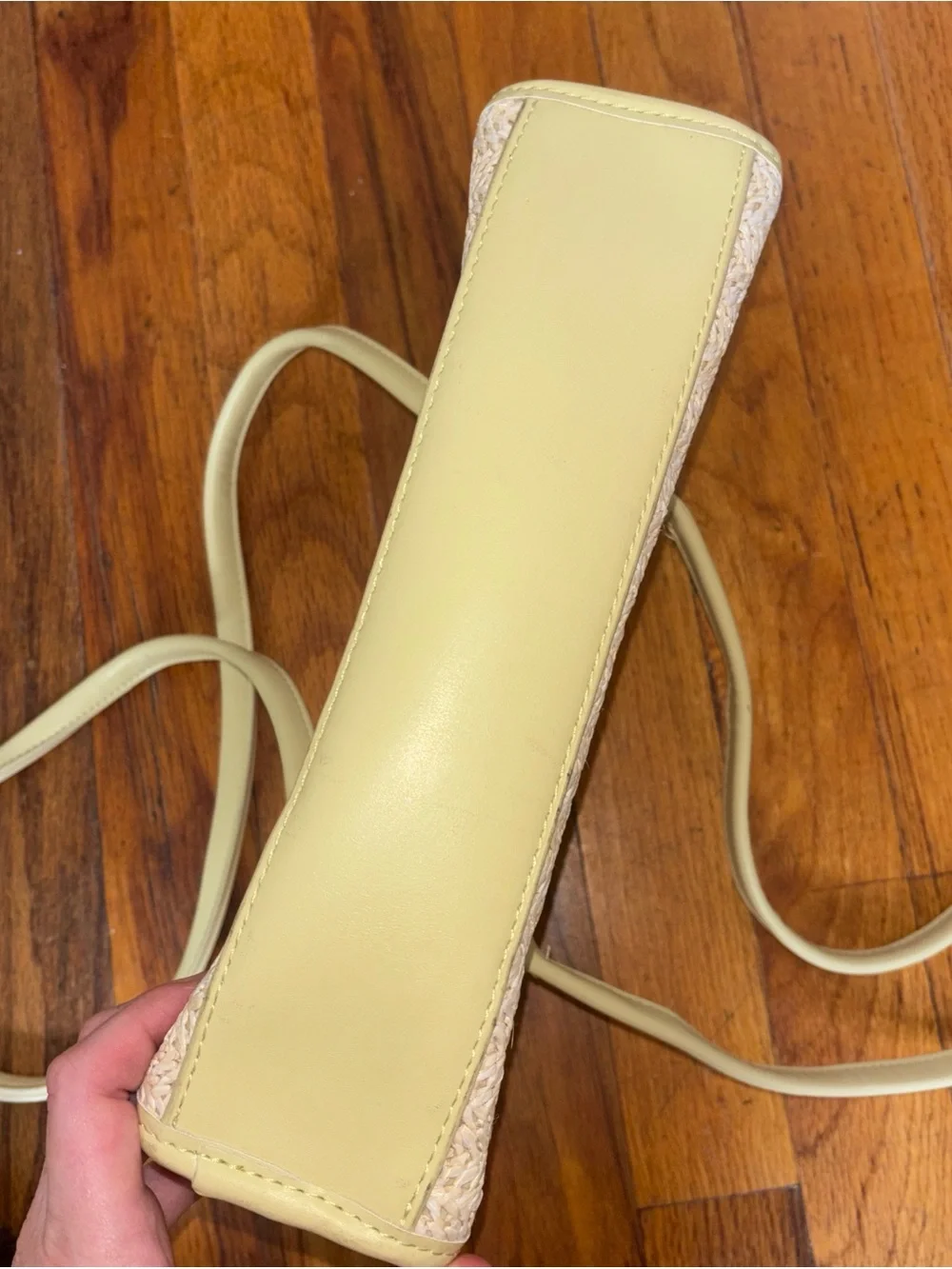 Cream & Yellow Woven Handbag - Picture 4 of 7